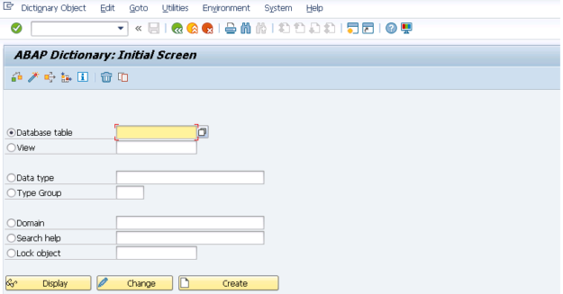 SAP GUI SE11