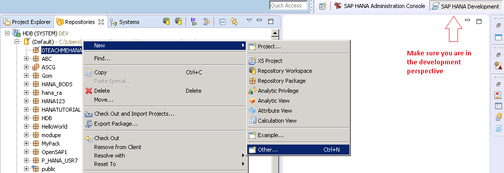 SAP HANA HDB TABLE HDBTABLE CREATE HDB TABLE