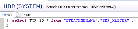 SAP HANA SQL SCRIPT TUTORIAL GUIDE SELECT DISTINCT TOP KEYWORD