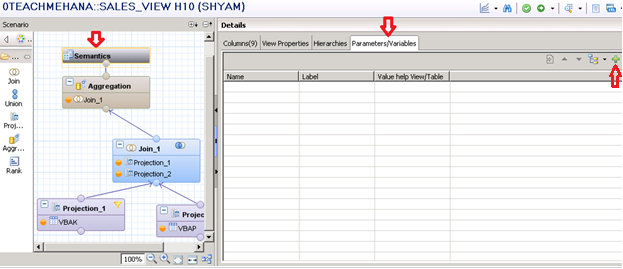 SAP HANA VARIABLES IN GRAPHICAL VIEW