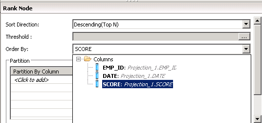 Rank function in sap hana calculation view