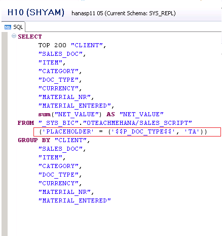 hana calculation view