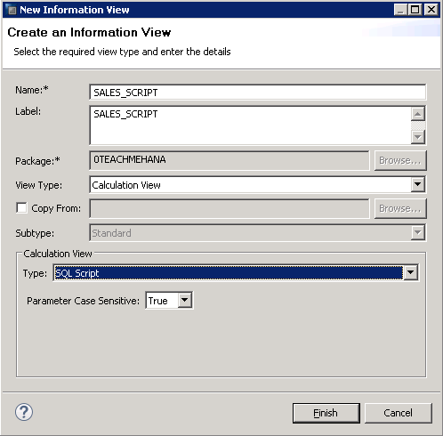 SAP HANA Scripted Calculation View