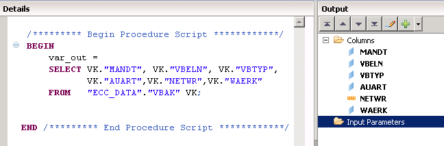 SAP HANA SAP HANA Calculation view using SQL script