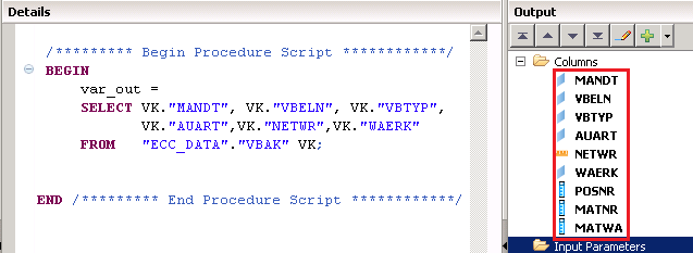 SAP HANA SAP HANA Calculation view using SQL script