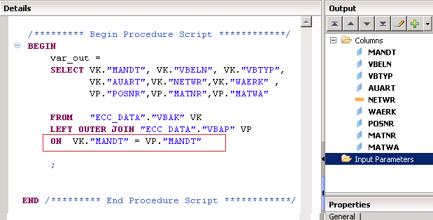 SAP HANA SAP HANA Calculation view using SQL script