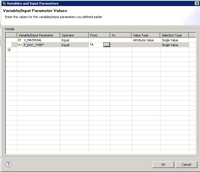 SAP HANA Scripted Calculation View input parameters
