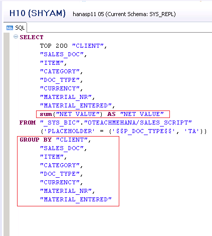 hana calculation view