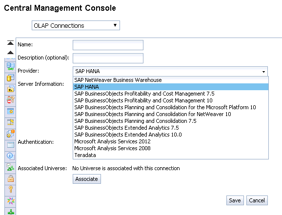 SAP busineess Objects OLAP Connection -SAP HANA Tutorial